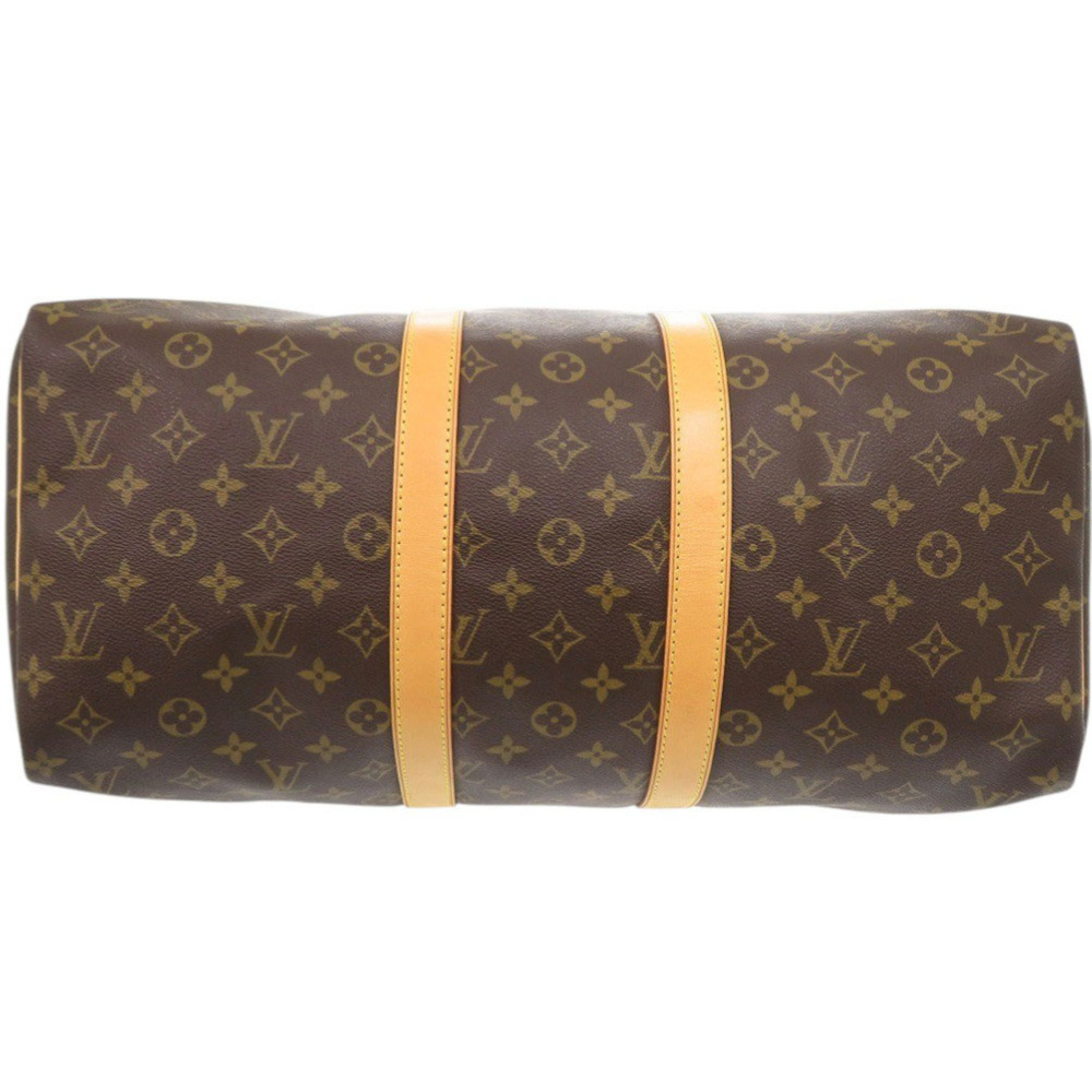 LOUIS VUITTON Authentic Brown Monogram Keepall 45 Boston Bag - Picture 3 of 10